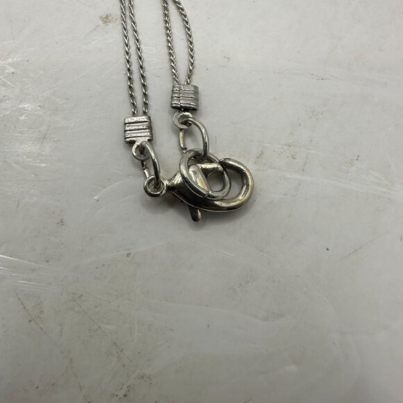 Purple Shell Disc Necklace With Silver Chain & Beads - Picture 3 of 4